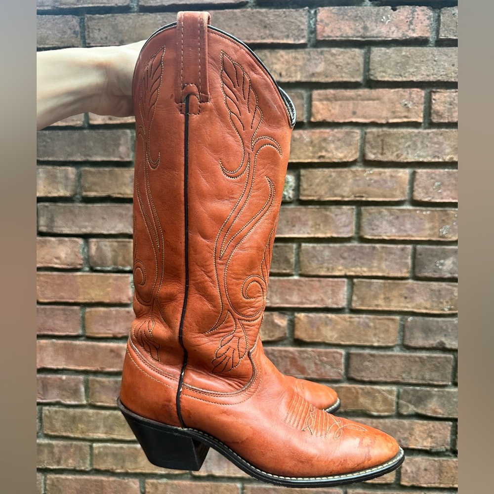 Vintage Terracotta Cowboy Boots